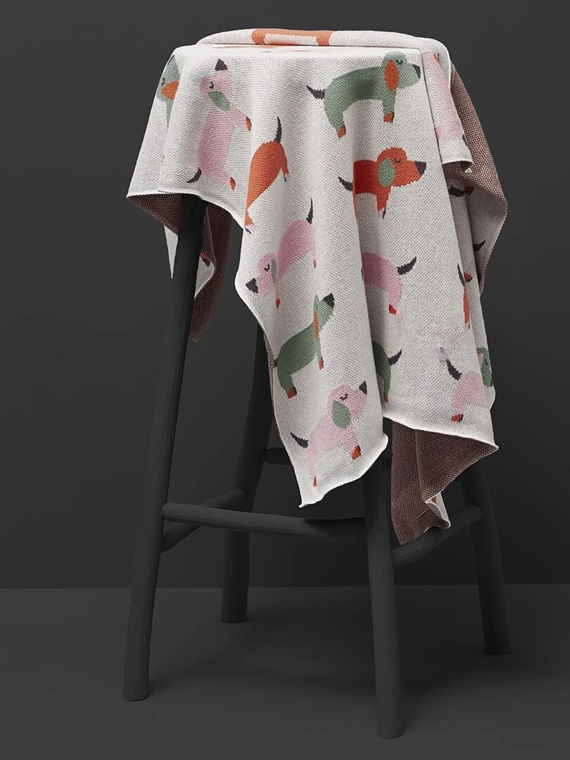Couverture pour bébé   Teckel   Rose