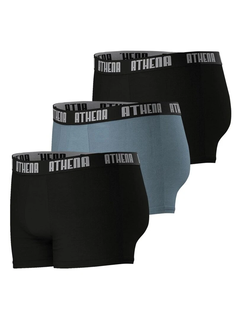 Lot de 3 boxers homme Ecopack   Noir Gris