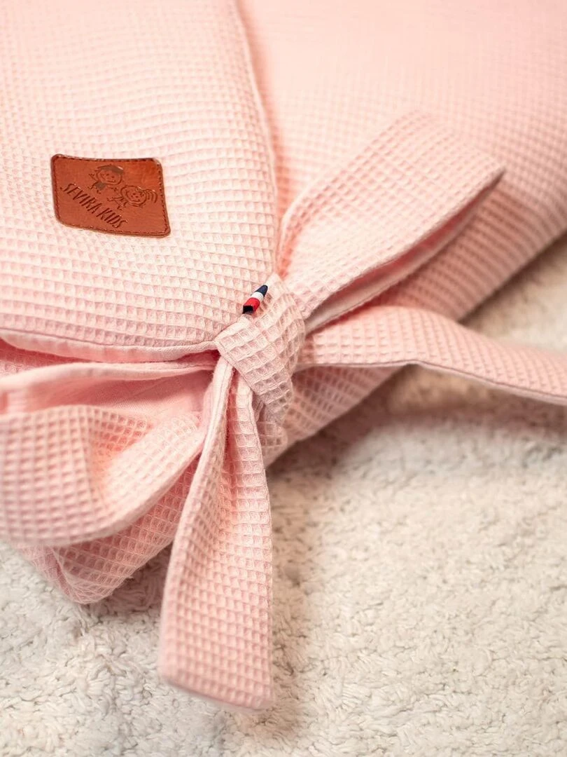 Gigoteuse d'emmaillotage en Nid d'abeille Rose
