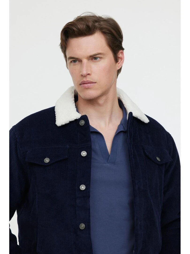 Lee Cooper   Veste manches longues coton slim FRAMY   Bleu marine