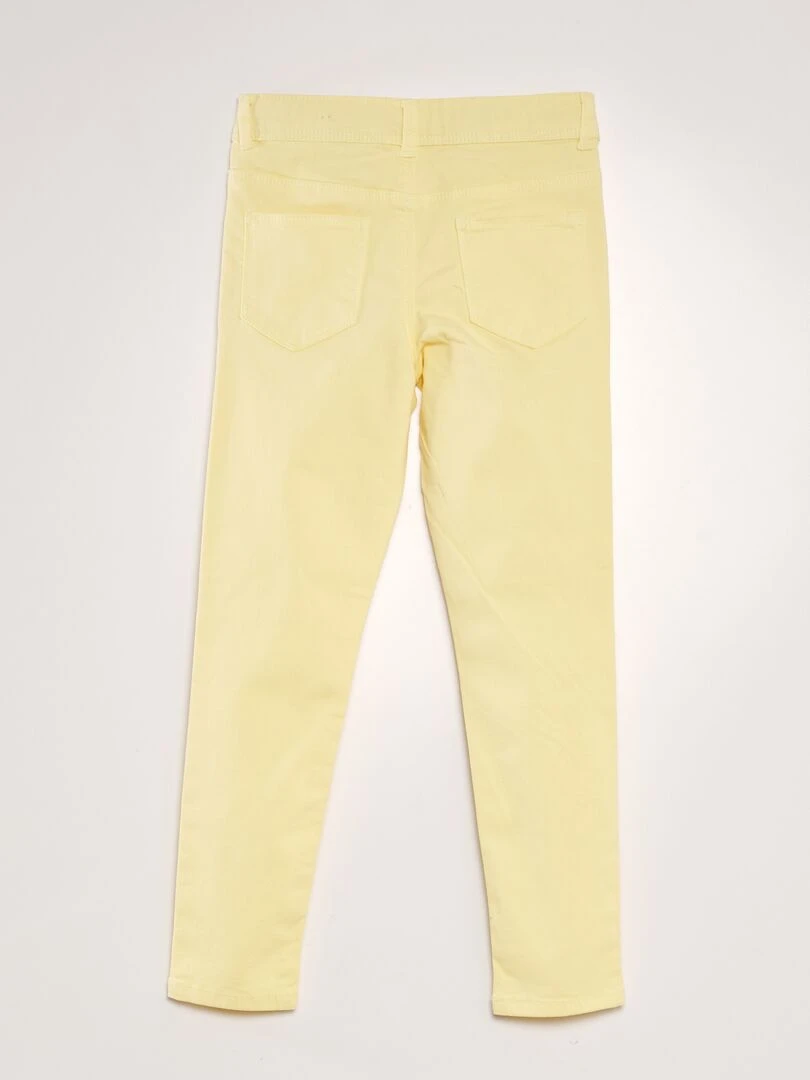 Jean skinny 5 poches Jaune pâle