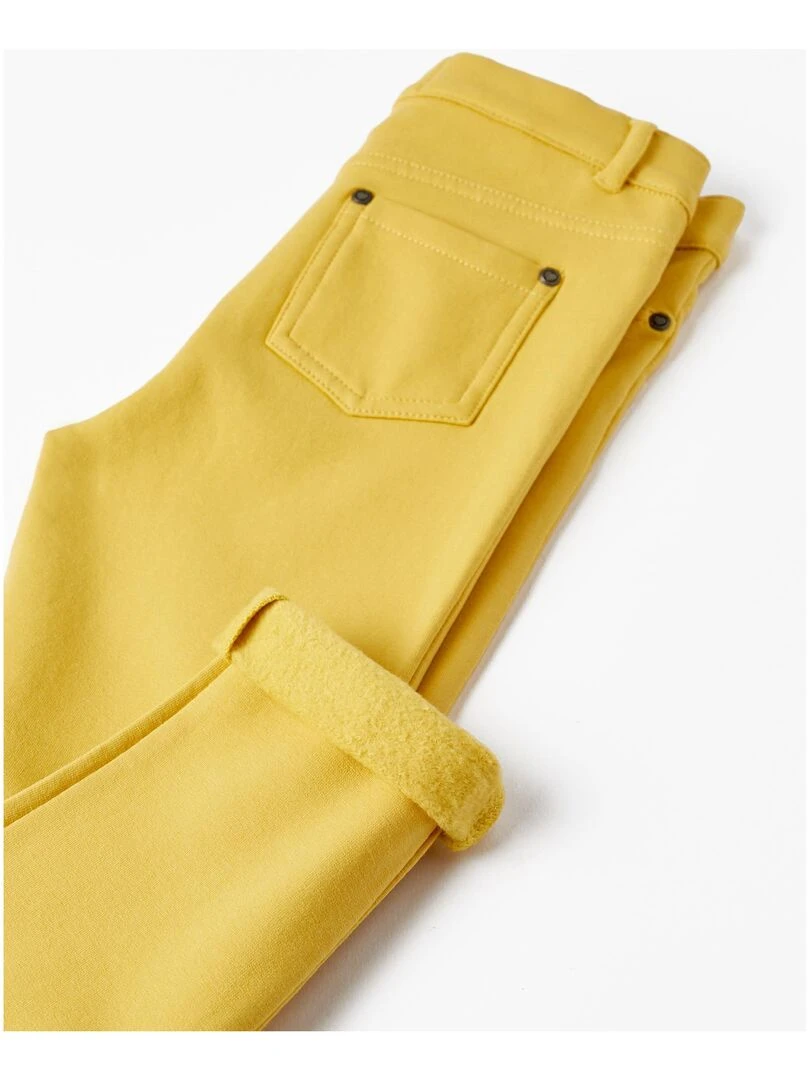 Jeggings en coton brossé pour fille 'Skinny Fit'   NORTHERN CALLING   Jaune clair