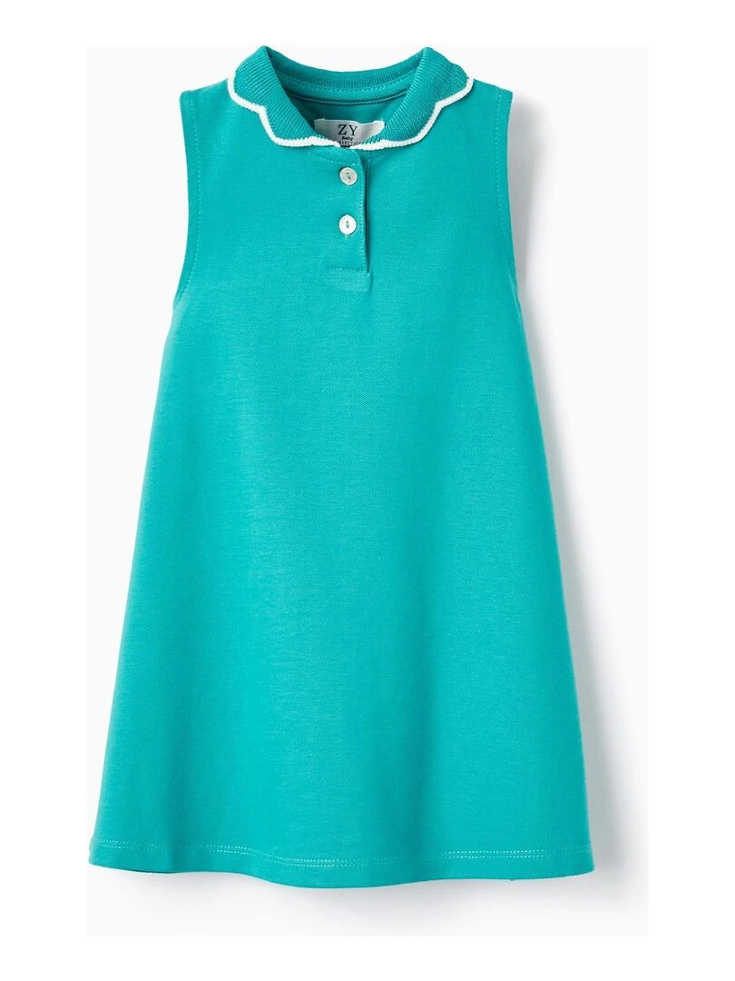 Robe en coton piqué pour bébé fille manches courtes MATISSE Vert