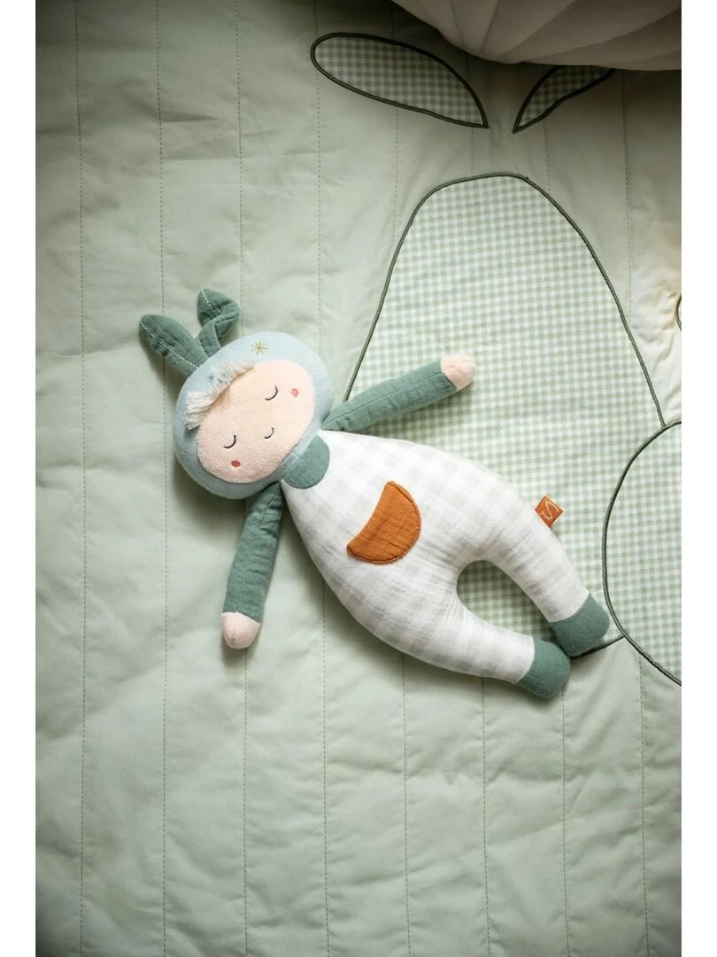 Doudou jardinier en coton Vert tilleul SAUTHON Vert tilleul