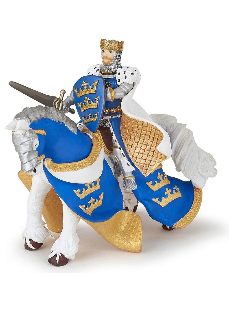 Figurine Cheval du roi Arthur bleu   N/A