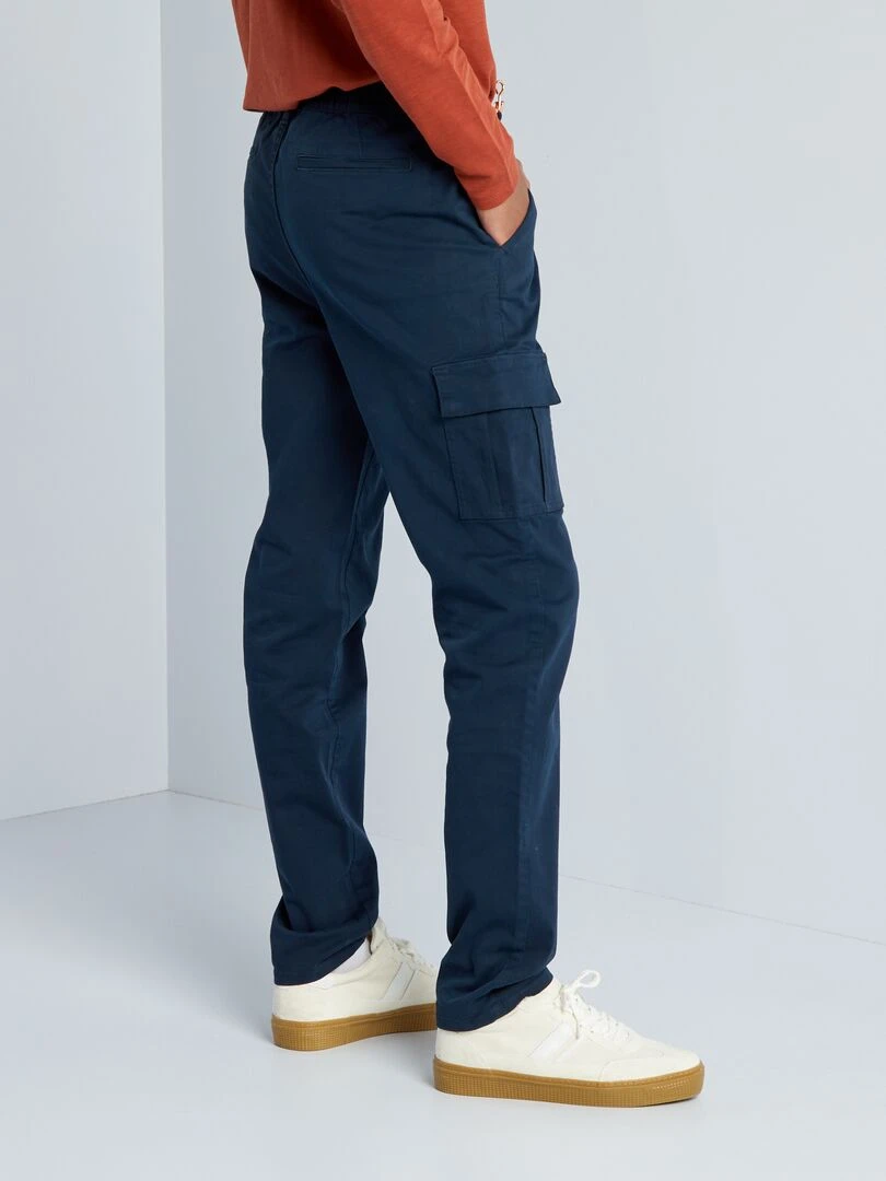 Pantalon droit avec poches sur les côtés +1m90   L36   Bleu