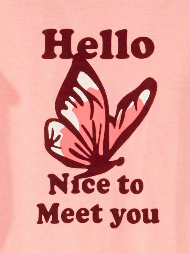 T shirt à manches courtes Rose