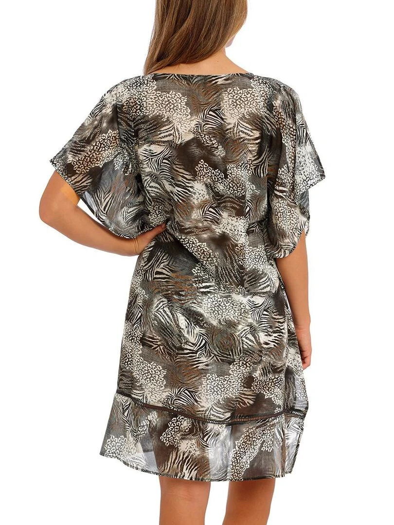 Caftan de plage Seraya Sands   Gris