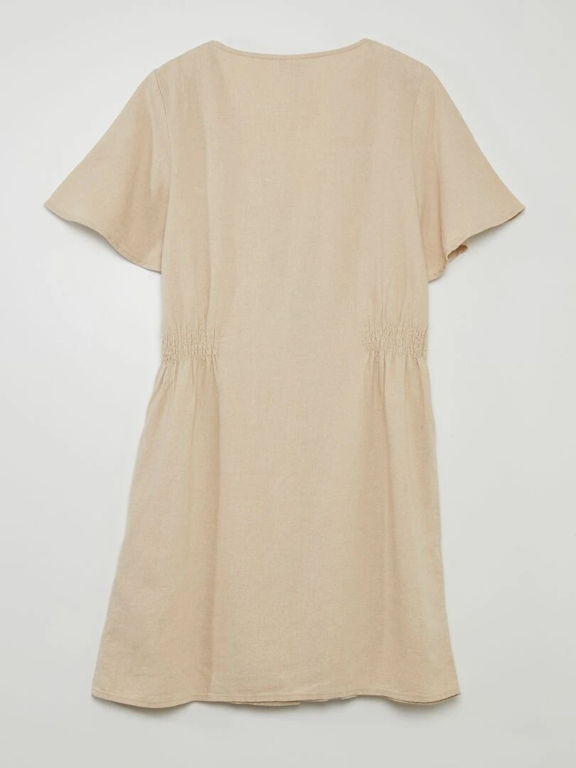 Robe en lin mélangé 'JDY' Beige
