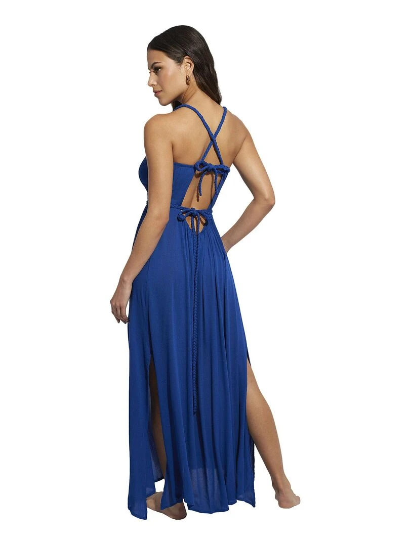 Robe longue estivale Barbados Bleu