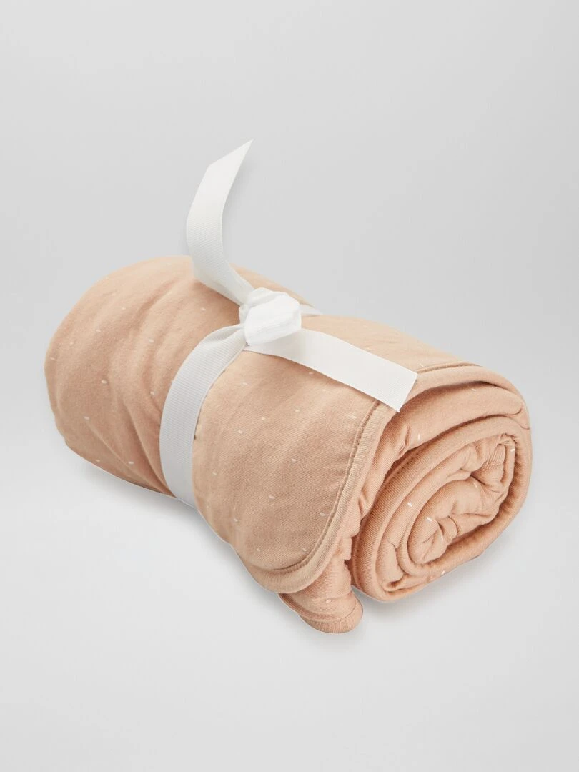 Couverture petit format en polaire Beige