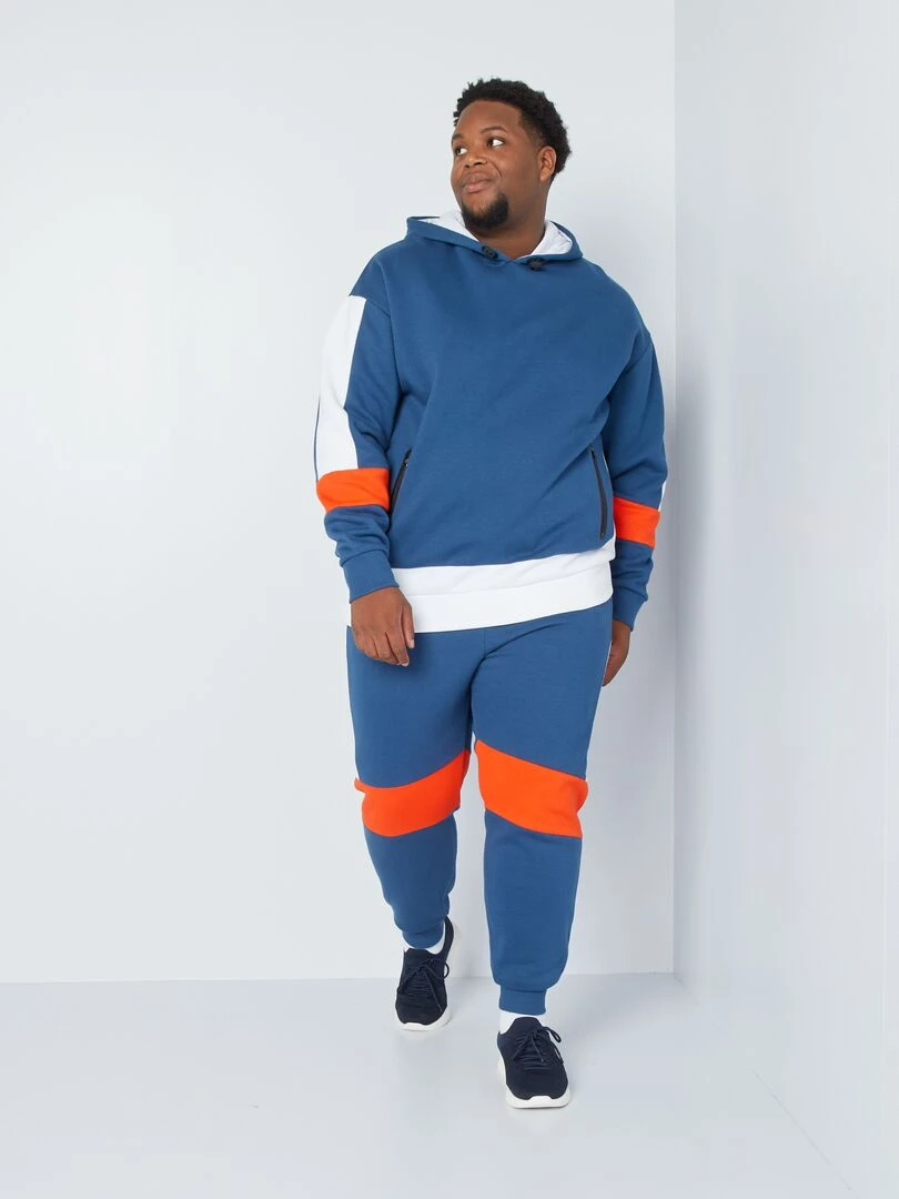 Pantalon de jogging color block Bleu/blanc/rouge