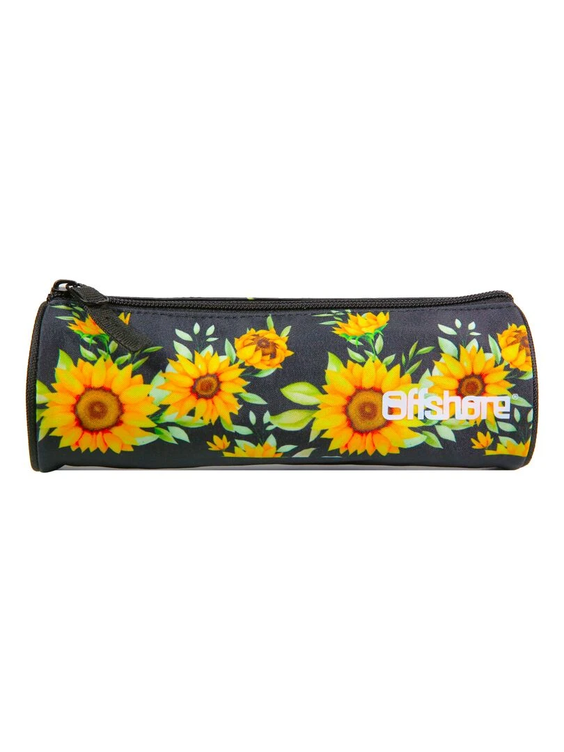 BAGTROTTER Trousse scolaire ronde Offshore Noir Tournesols Noir