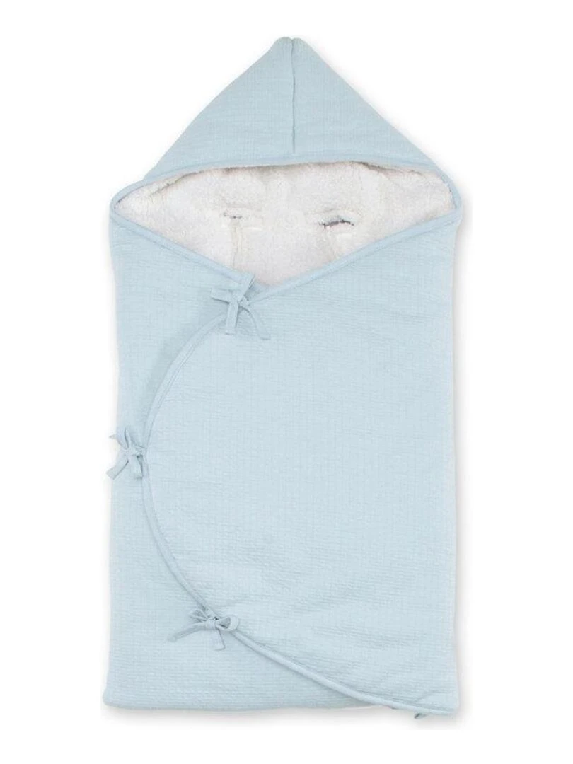 Bemini Nid d'ange doublé Pady tetra jersey et teddy Bleu clair