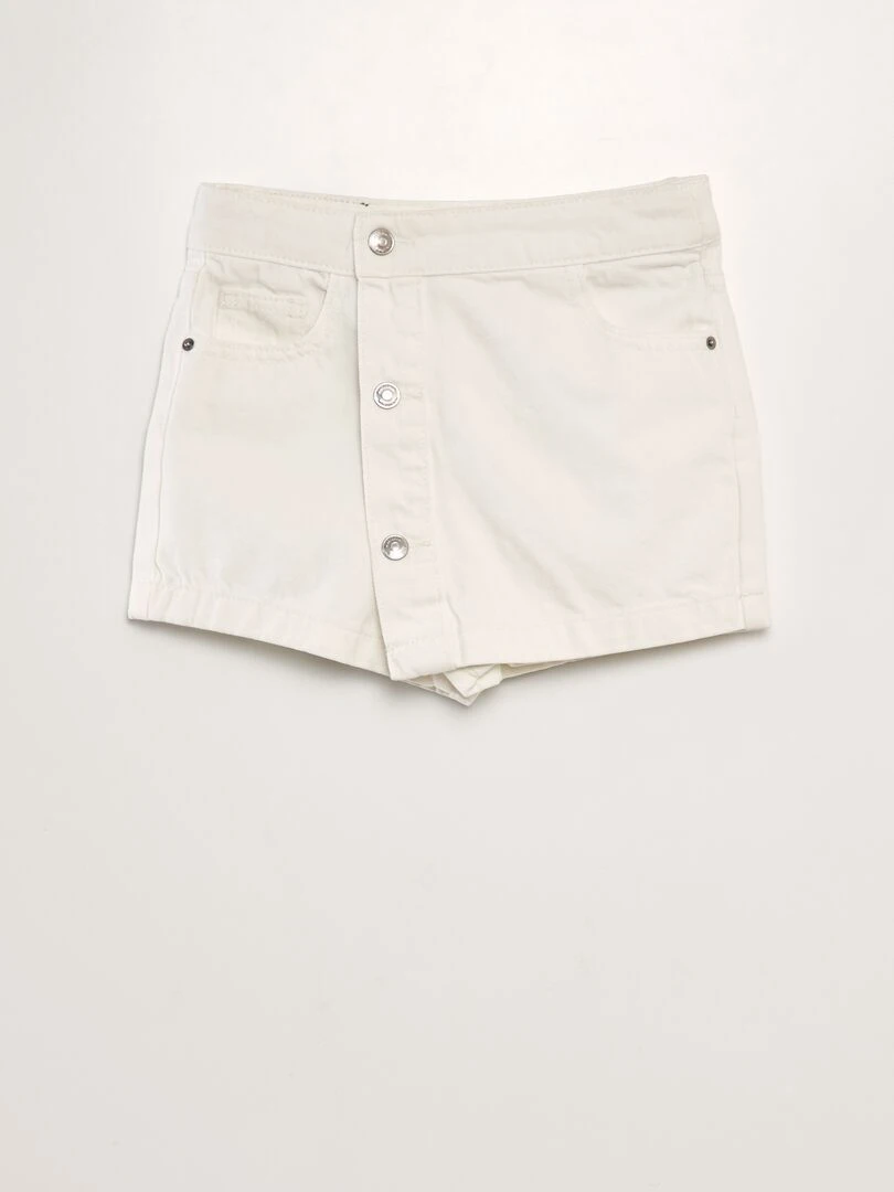 Jupe short en jean Blanc