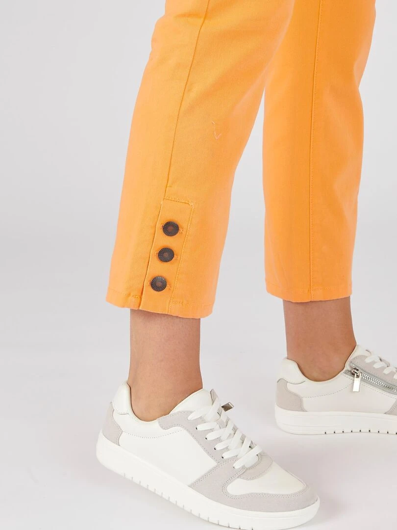 Pantalon 7/8ème boutons bas de jambes   Damart   Orange