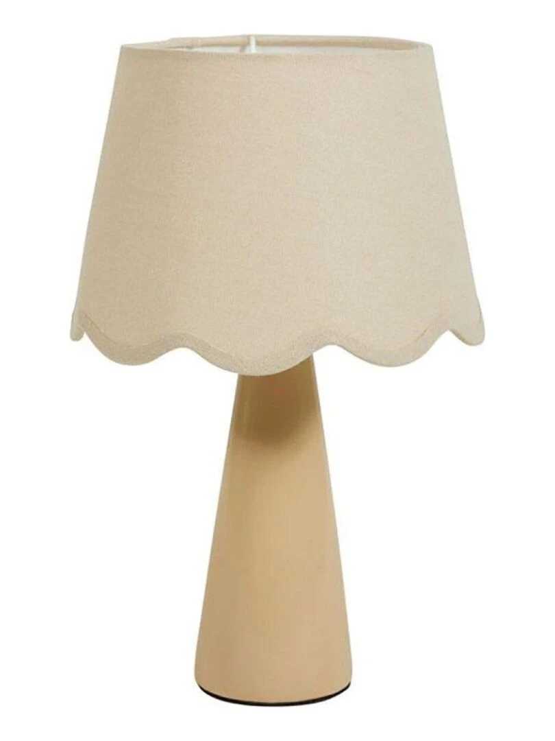 Lampe céramique lin Mathilde nude Beige