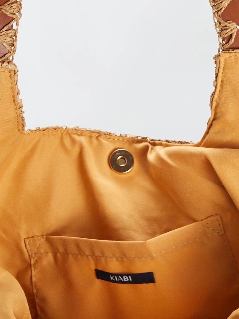 Sac sceau en paille   Marron