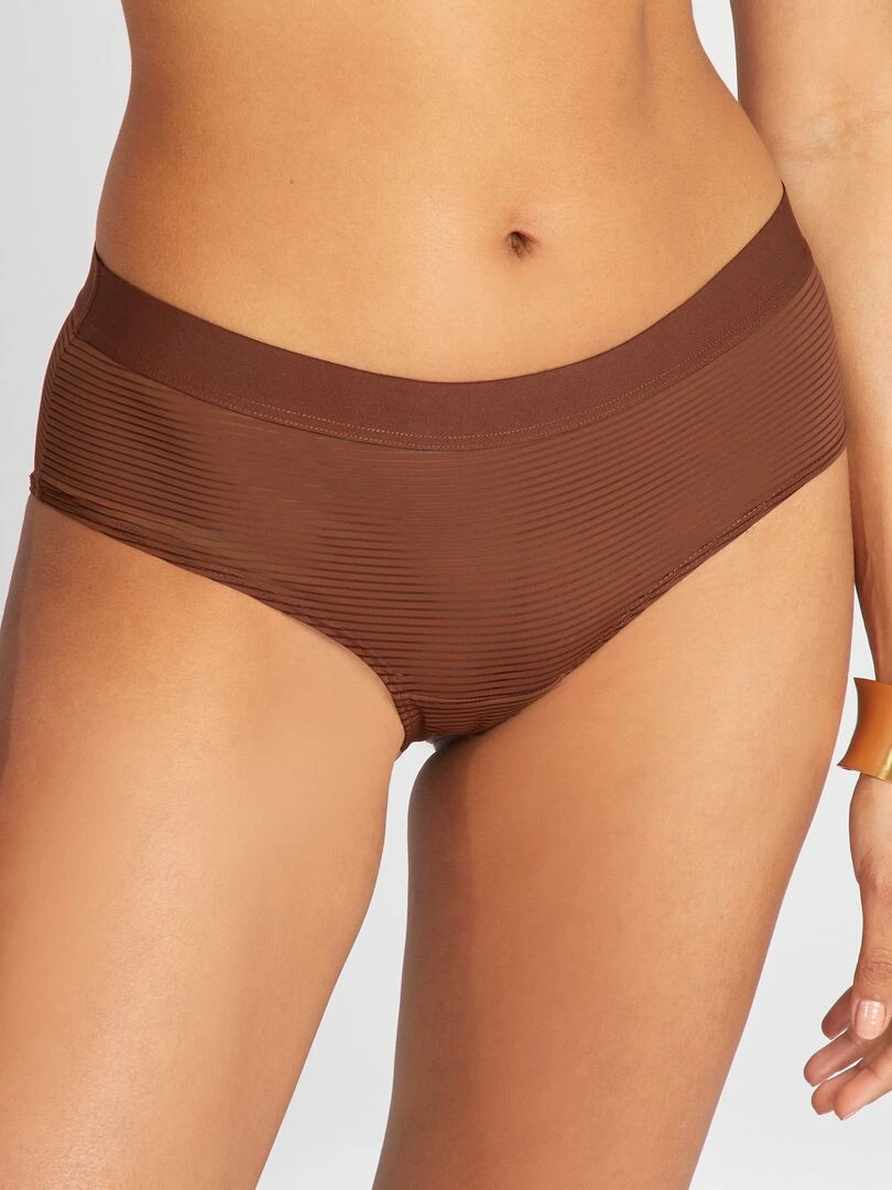 Shorty microfibre   Marron brun