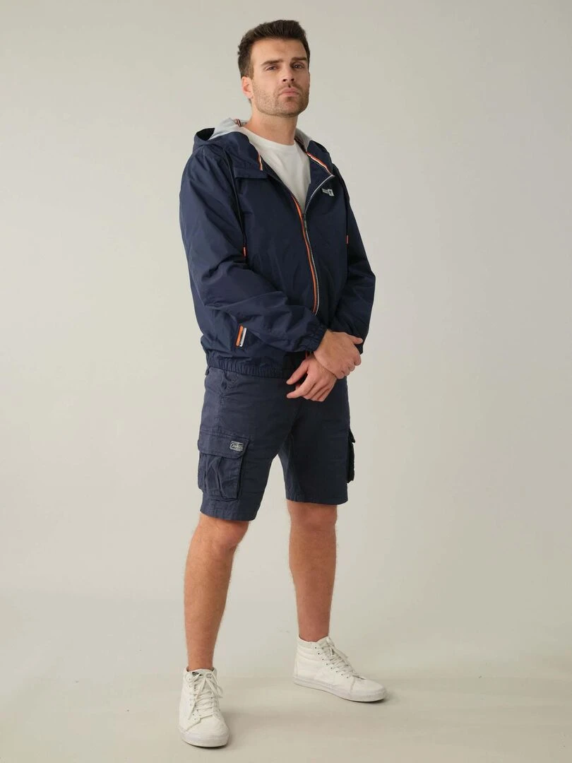 Blouson homme avec capuches doublée 'Deeluxe'   Bleu marine