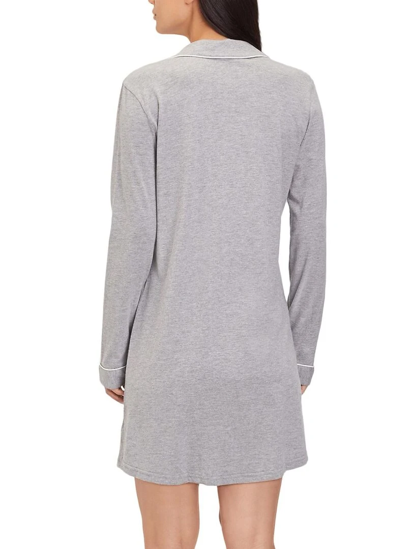 Chemise de nuit manches longues Classic Gris