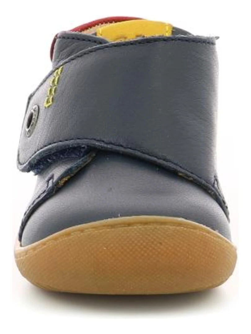 Bottillons Cuir Patchou   Bleu marine