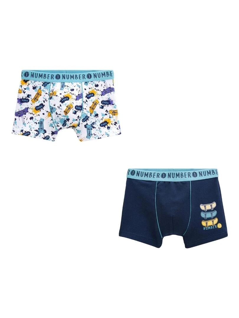 Lot de 2 boxers garçon Than Bleu