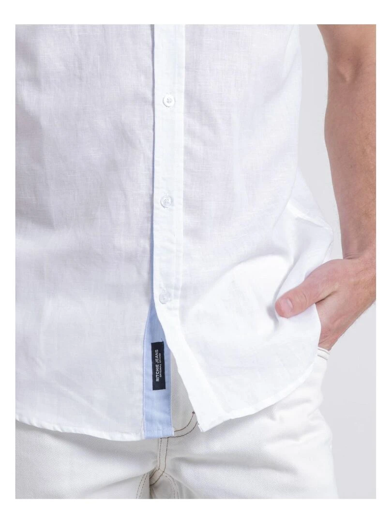 Chemise manches courtes DEMIKA   Blanc