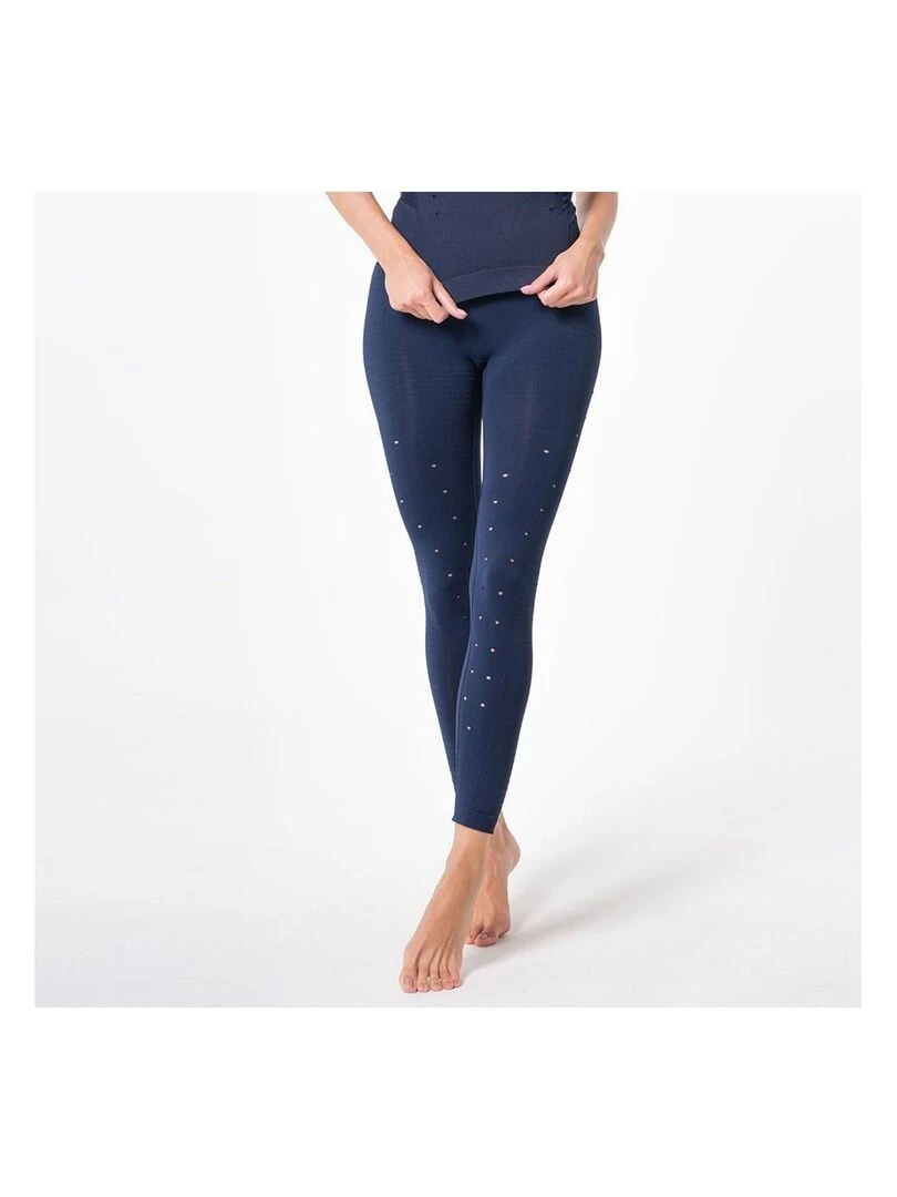 Legging Femme Fitness sans coutures Fibre Emana Taille haute  Namasté   Bleu Bleu marine