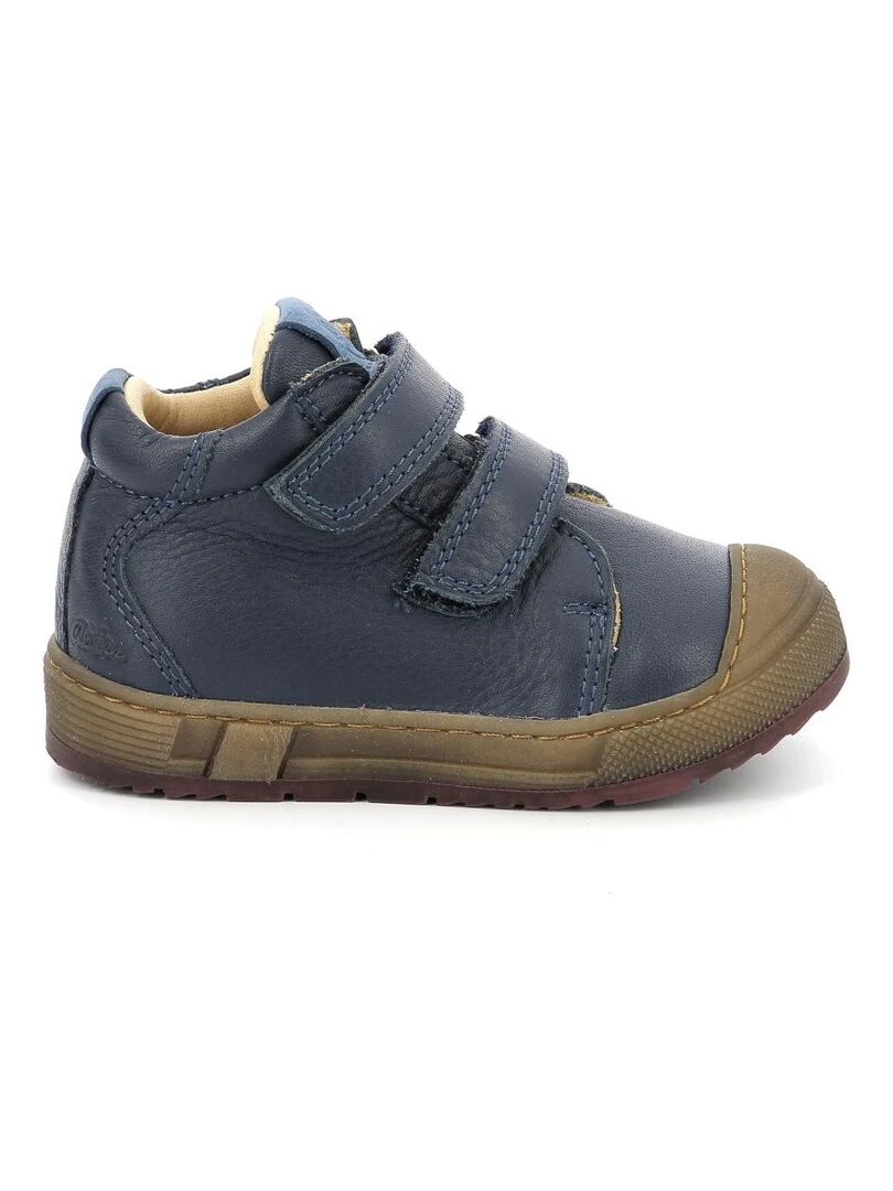 Bottillons Cuir Brett Bleu marine