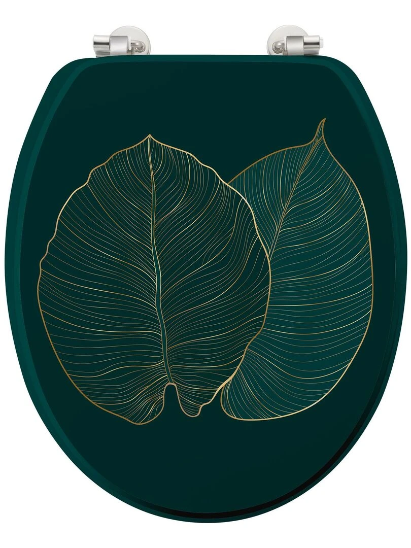Abattant WC 37.5 x 46 cm Feuilles de jade Vert