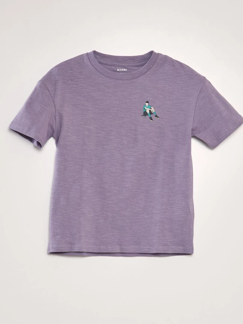 T shirt en jersey 'Skate' Violet