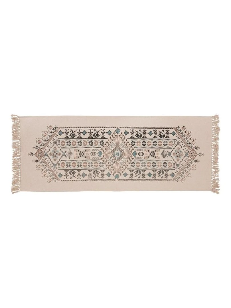 Tapis de couloir antidérapant Ethnique 80x200 cm Beige