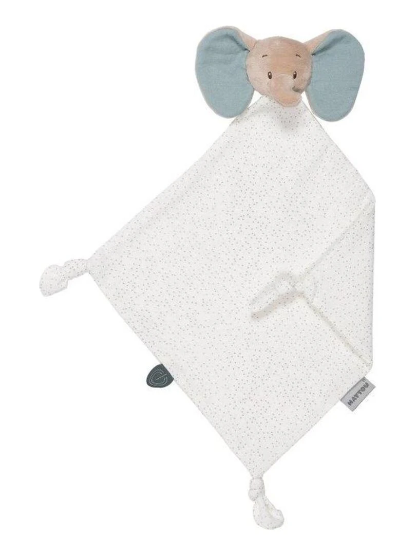 Doudou Nattou Eléphant Axel et Luna Plat Vert