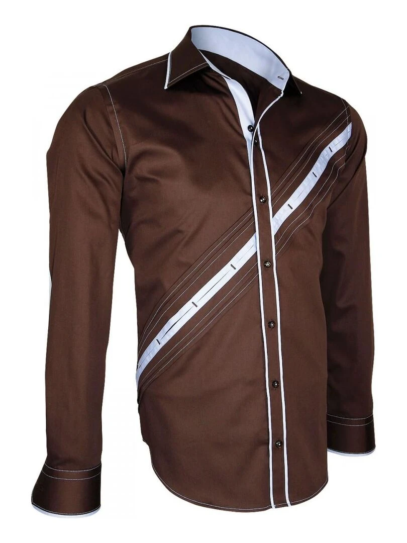 Chemise mode LAZZIO   Marron