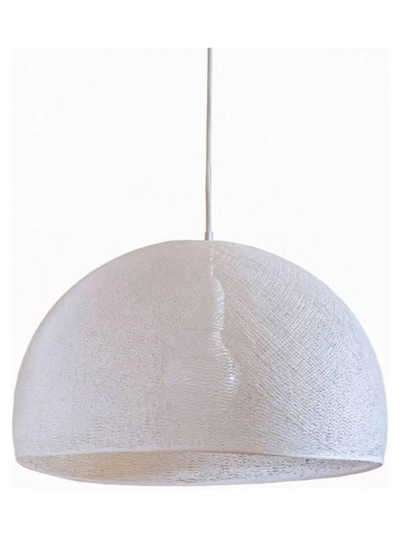 Abat jour coupole dragée 50 et sa suspension simple Rose pâle