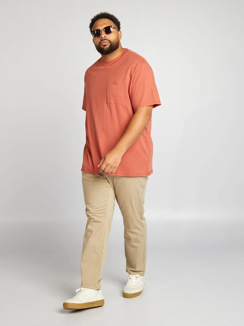 Chino slim en coton stretch L30 Beige