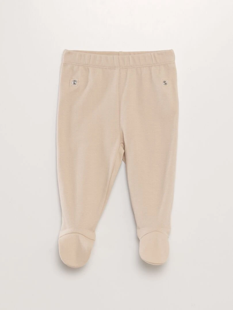 Ensemble pyjama t shirt + pantalon   2 pièces   Ecru