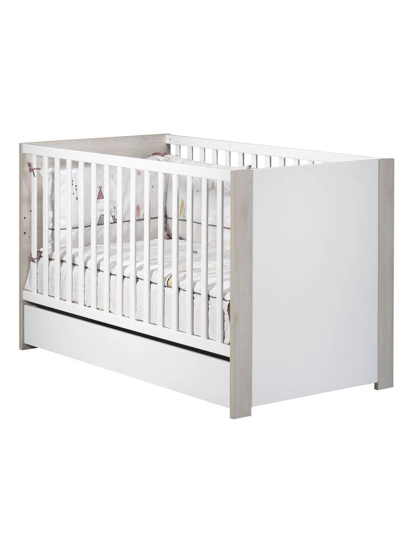 Tiroir de lit Little Big Bed 140x70 en bois blanc SAUTHON Blanc