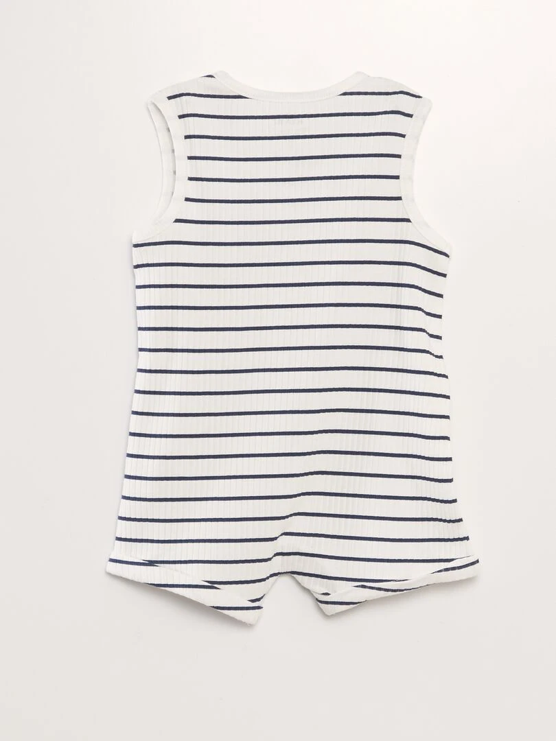 Barboteuse côtelée   Blanc