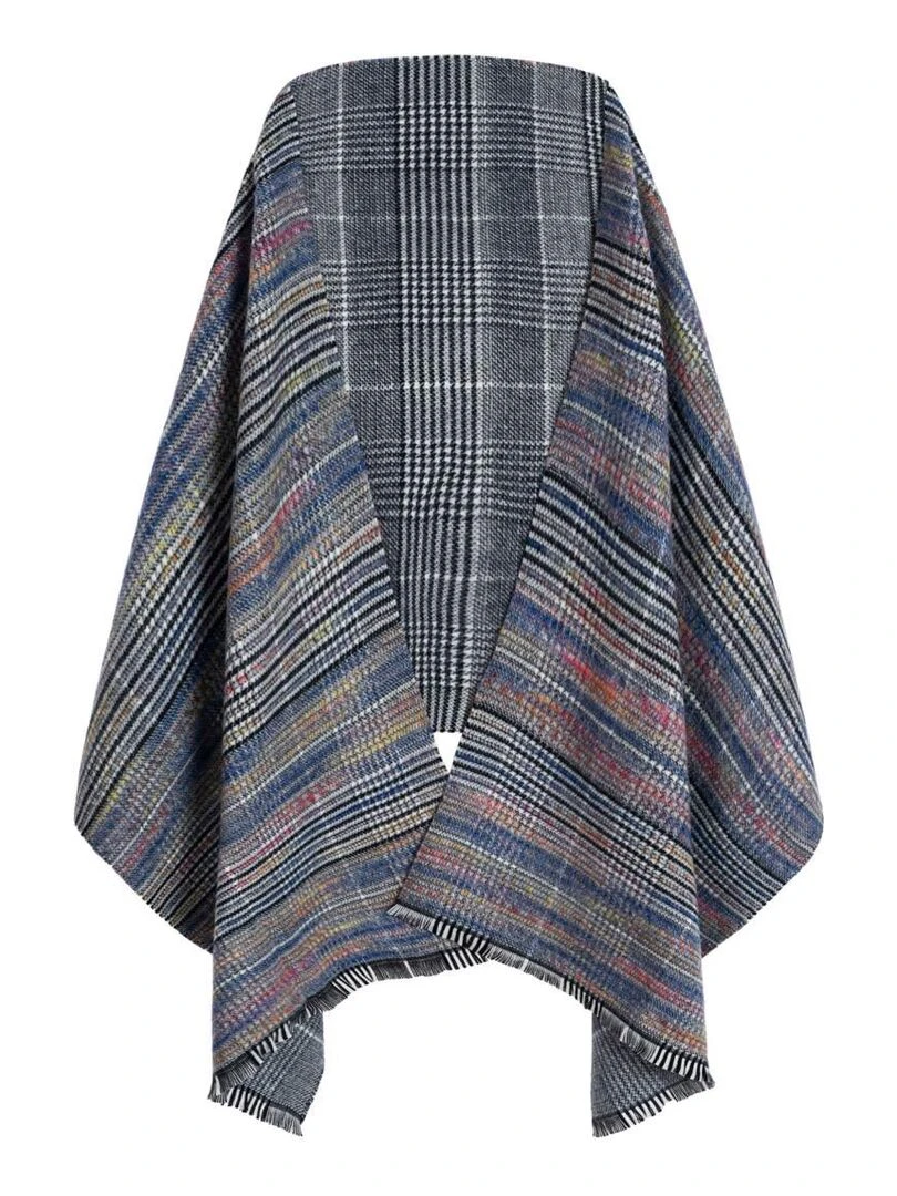 Châle Mix Fabriqué en France Bleu