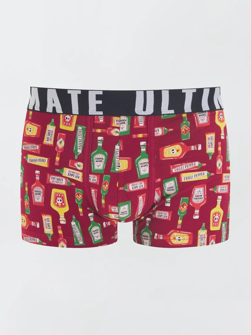 Lot de 3 boxers fantaisie   Rouge/bleu foncé