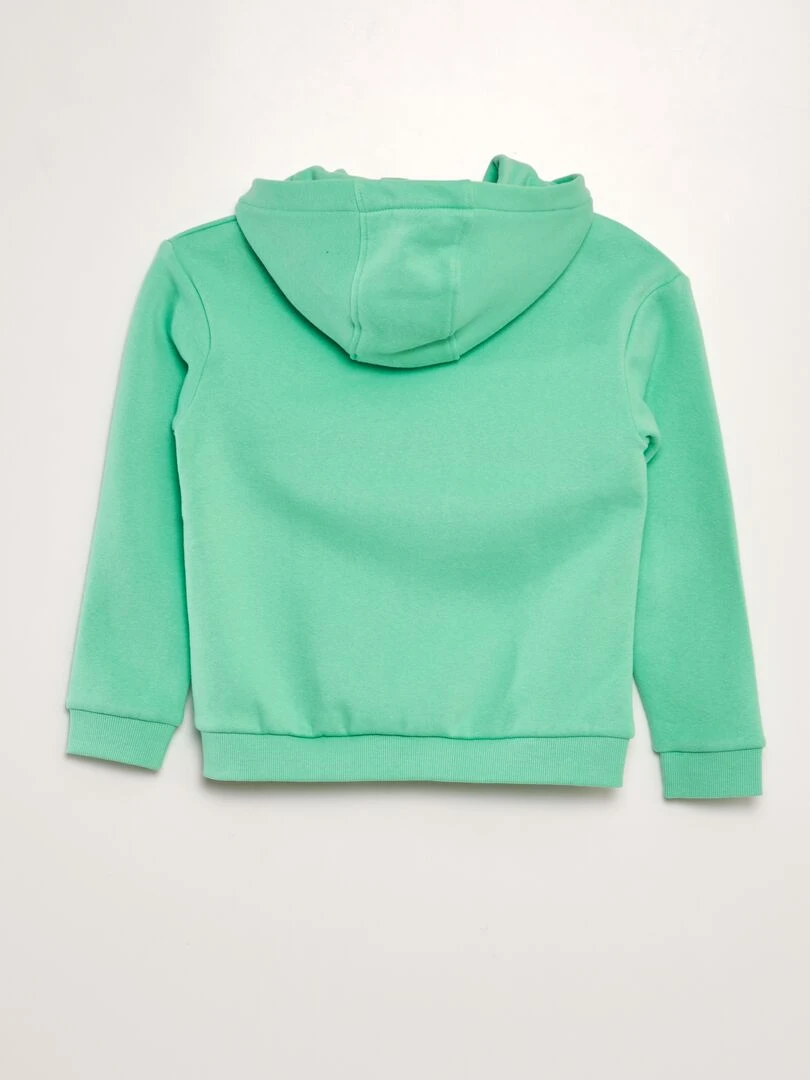 Sweat zippé à capuche   Vert pomme