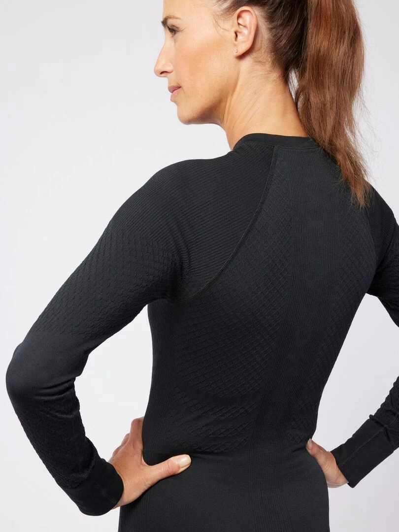 T shirt col rond Energy 3 Thermolactyl femme   DamartSport   Noir