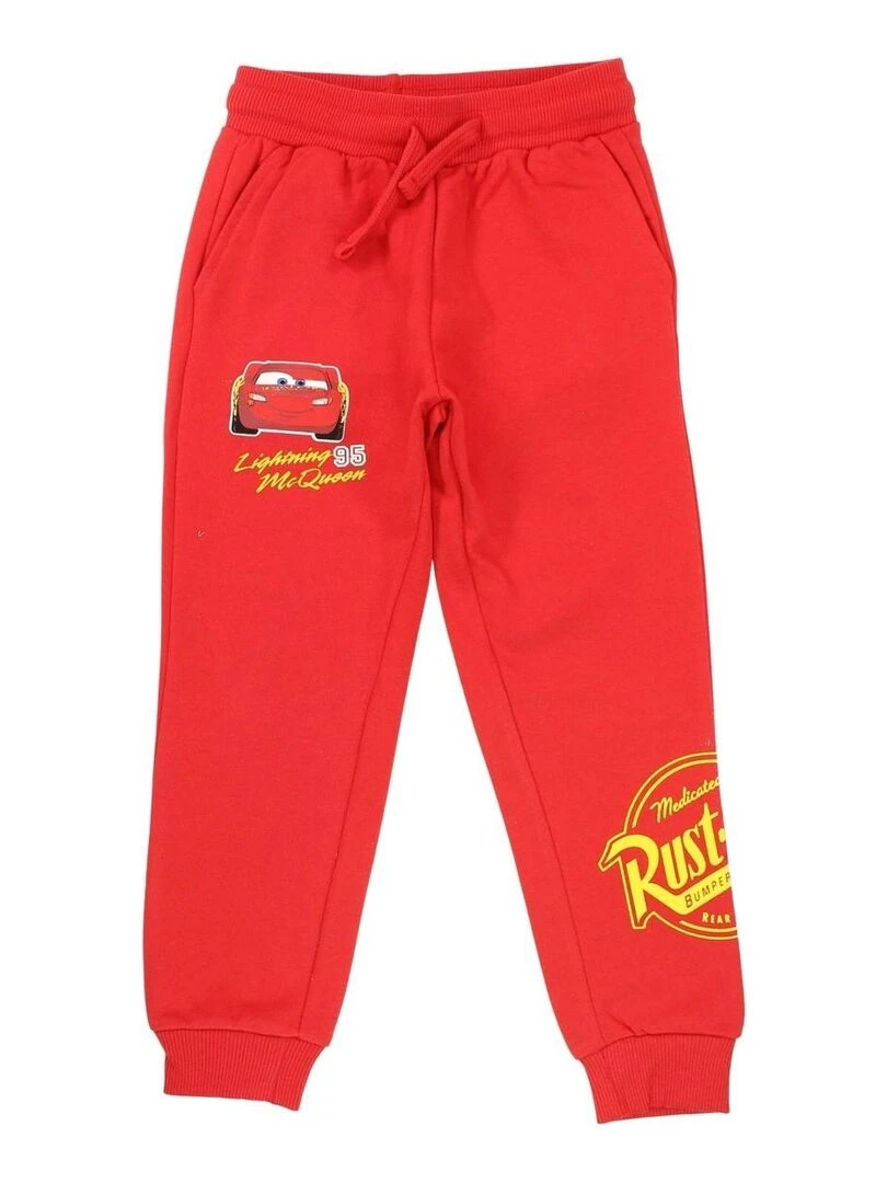Disney Pantalon De Jogging garçon imprimé Cars en coton Rouge