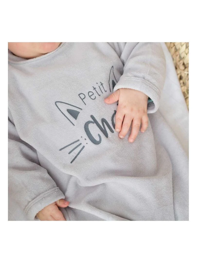 Pyjama bébé modèle petit chat   Gris