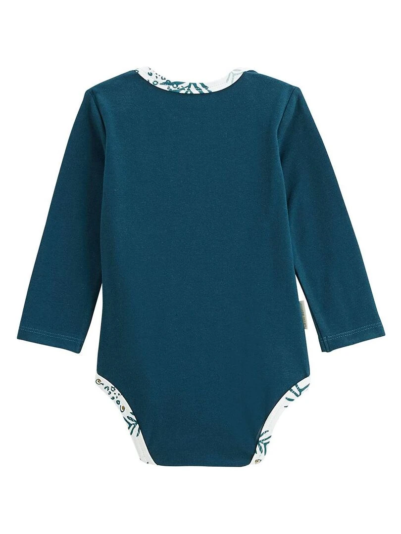 Lot de 2 bodies bébé manches longues Borneo   Bleu