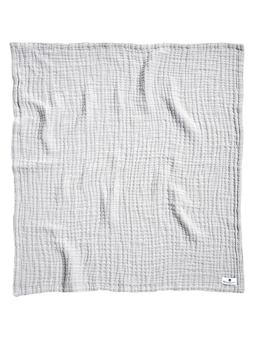 Couverture mousseline bebe en coton 80 x 80 cm   Gris