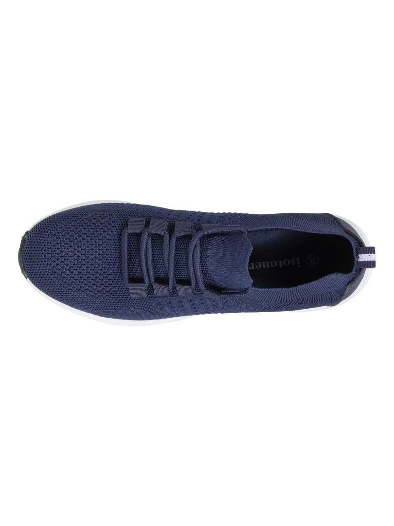 Baskets Confort Femme Slip on à lacets Marine Bleu marine