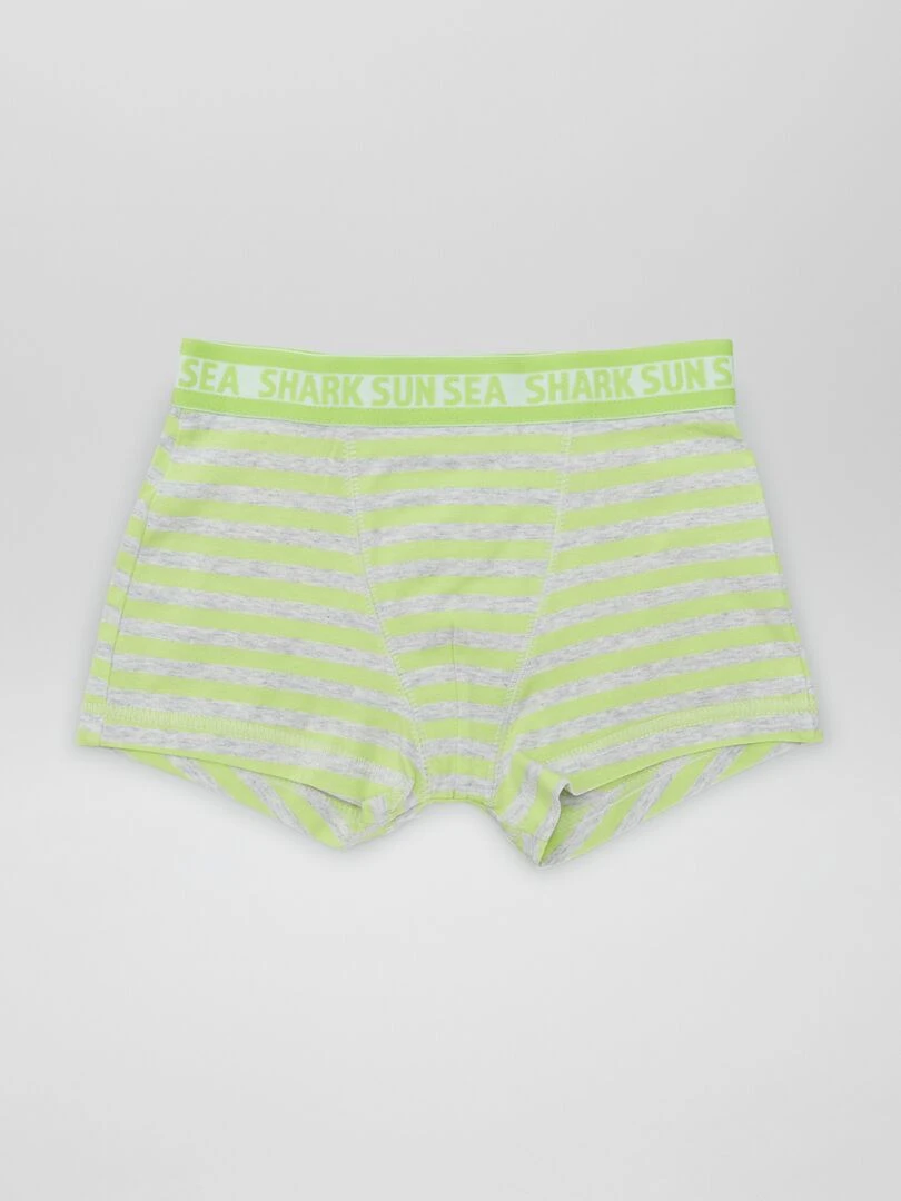 Lot de 3 boxers stretch Bleu/gris